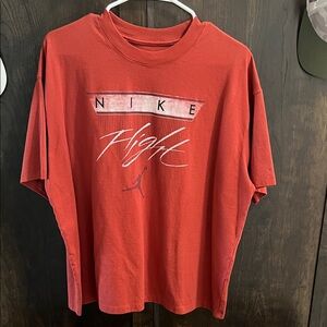 Nike Orange 'Flight' Graphic Short Sleeve Tee size XL